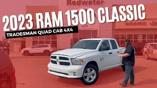 New 2023 Ram 1500 Classic Tradesman Quad Cab 4x4 - Front Bench Seat | Stock # PR17958 Redwater Dodge