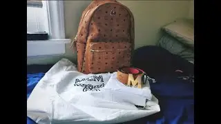 MCM Cognac Brown Medium Backpack | UNBOXING+REVIEW  🎁👀🔥🎒