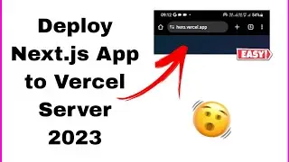 How to deploy next js app to vercel server | 100% working