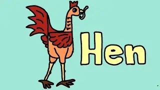 Animal name starting with letter H | How to turn letter H into Hen | Animal Alphabet | Zoo alphabet
