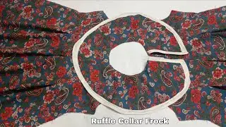 Baby Girl Ruffled Collar Frock Cutting Stitching/ Easy Baby Dress Cutting Stitching/ Nobi Design