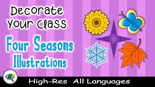 Four Seasons | Clipart | Illustrations | summer | Fall | Winter | Spring | Teaching Resources