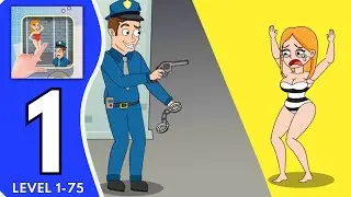 Draw Police - Tricky Puzzles Part 1 - All levels 1-75 ANSWERS - (Android, iOS) Gameplay Walkthrough
