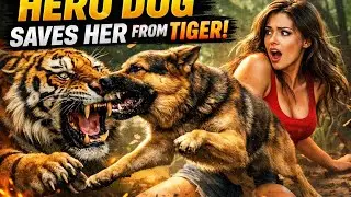 Dog Saves Girl from Tiger | Jungle Rescue Story