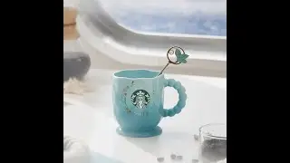 Starbucks 285ml/10oz Ceramic Mug with Siren Stirrer