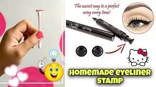 Homemade Eyeliner Stamp || DIY eyeliner stamp #eyelinerstamp #eyeliner