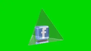 FACEBOOK Logo Green Screen
