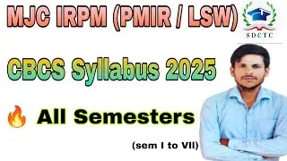 PMIR Syllabus || IRPM Syllabus || LSW Syllabus || mjc syllabus irpm || cbcs mjc irpm/pmir syllabus