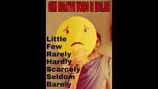 Usage of RARELY, HARDLY, BARELY, SCARCELY, SELDOM, LITTLE, FEW |spoken english through english| just