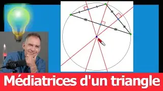 Médiatrices d’un triangle 💥 Tracer (équerre), Concourantes et Cercle circonscrit 🚀 Cours Sixième ♕