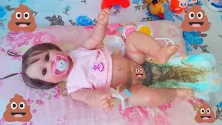 BEBÊ REBORN MADDIE FICOU COM DIARREIA E FEZ MUITO COCÔ 💩  - KELLY REBORNS & CIA