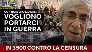 In 3500 al palasport contro la censura a Barbero e D’Orsi: “Vogliono portarci in guerra”