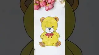 Color a Cute Teddy Bear! Easy Tutorial for Beginners