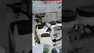 Cosmetic cream jar vertical cartoning machine #automatic #cartoningmachine #cosmetics  #cartoner