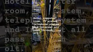 Hotel iptv TV system, telephone pbx and Internet services are transmitted through olt.