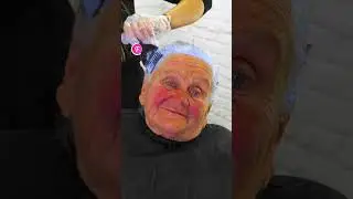 Makeover Magic ✨ Transforming an Elderly Woman's Look #makeover #transformation #shorts
