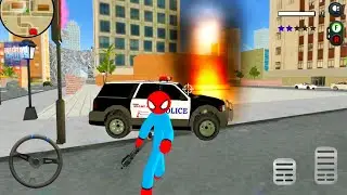 Policeman Detective Stickman Simulator #4 - Spider Police Officer 3D - Android Gameplay
