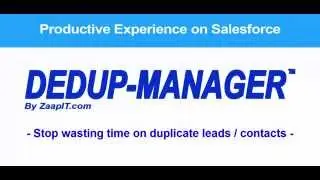 DEDUP Manager for Salesforce