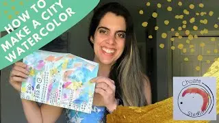 How to Make a Watercolor City | Art with Ms. Choate: Saturday Studio 6| #stayhome & create #withme