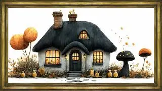 Whimsical Halloween Cottage Fantasy &ndash; Framed TV Art Screensaver 4K