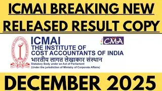 Icmai very important announcement for result copy price for December 2025 foundation inter Final 