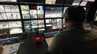Inside the TV truck for a Blues' goal
