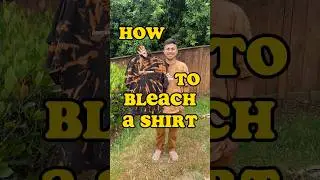 How to bleach dye a shirt 👚 #howtobleach #diy #bleach #howtobleachdye #shorts