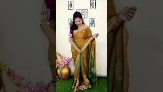 saree with beautiful stitch blouse 👌