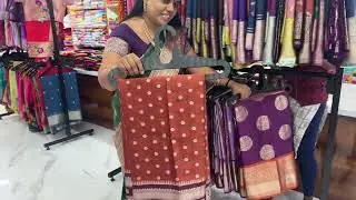 🎉 కేవలం ₹950 నుంచే వరణాసి చీరలు 😍 అద్భుతమైన కలర్ కాంబినేషన్స్ చూసి ఫిదా అవ్వండి! 💖