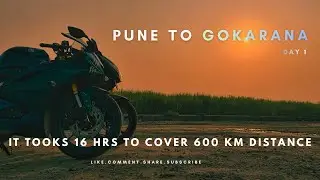 17 Hours of Non-Stop Riding! 🥵| Pune to Gokarna | Bike Breakdown आणि खराब रस्ते!