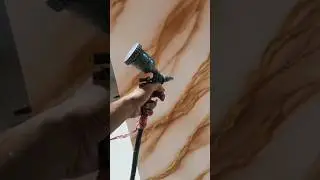 Marble effect wall painting design 💥🏡 #marbleeffect #painting #marbledesign #wallart
