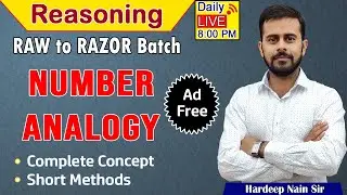 NUMBER ANALOGY | COMPLETE CONCEPT | RAW TO RAZOR BATCH | BY HARDEEP NAIN SIR