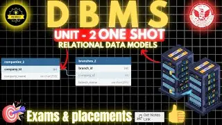 DBMS Unit 2 in One Shot | Relational Data models |  Placement & RGPV Exams #dbms #rgpv #procoderjii