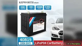 40B19LR Lifepo4 Lithium Car Starter Battery 12V 20Ah 680CCA Builtin 100A Smart BMS for Automotive