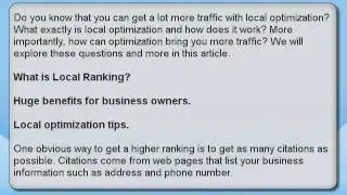Google, Yahoo And Bing Local Optimization Secrets