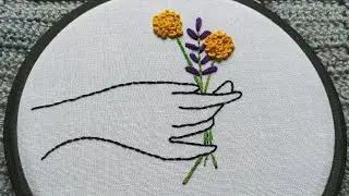 Creative Embroidery video || Flowers Embroidery For Beginners || Embroidery Hoop Art - Let's Explore