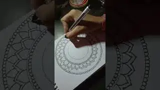 Easy mandala art in just 2 min😲📍||The art junction🐾