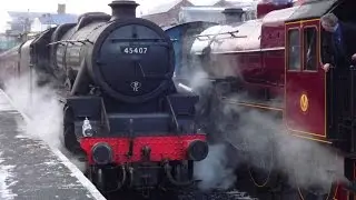 44871 & 45407 (Double-Head) FOOTPLATE RIDE on East Lancs Railway 17/1/2015