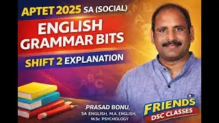 APTET 2025 SA Social Studies Shift 2 | English Grammar Explanation