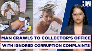 MP Man Rolls Into Collector's Office Wearing 'Garland' Of Ignored Corruption Complaints