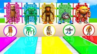 Long Slide Game With Cow Elephant Gorilla Hippopotamus Tiger 3d Animal Game Funny 3d Animals