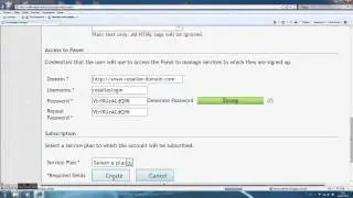 Creating Alpha Reseller Hosting account