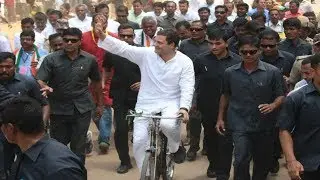 मध्‍य प्रदेश में राहुल गांधी फिर से मोदी पर बोला हमला, किसानों की कर्ज माफी का उठाया मुद्दा, रोड शो