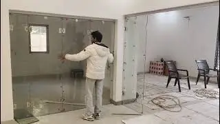 Aluminium Slim Profile Glass Partition | Available on IndiaMART