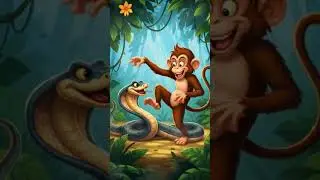 monkey and snake masti #masti #snake #snakelovers #money #monkey #DreamScreenAI