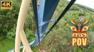 OzIris POV (Front Row, 4K 60FPS, 2024), Parc Asterix B&M Inverted Coaster | Non-Copyright