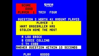 Triv Four - Sports [Arcade Longplay] (1985) Status Games