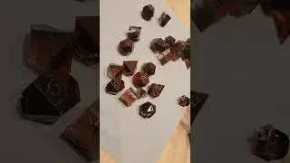 Dice making adventures pt.5! finished  black and red dice! #mtg #d&d ##artsandcrafts