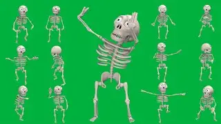 40+3D Skeleton Emojis: Crazy Poses for Fun Content | Green Screen | Free Downloads⬇️