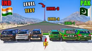 India Vs Pakistan SUV Cars Obstacle Test Challenge | Gta 5 Gameplay